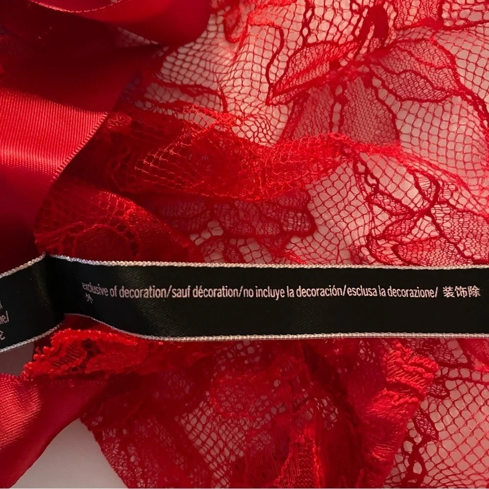 New! Victoria's Secret Lipstick Red Bombshell Apron Teddy Lingerie 22822
